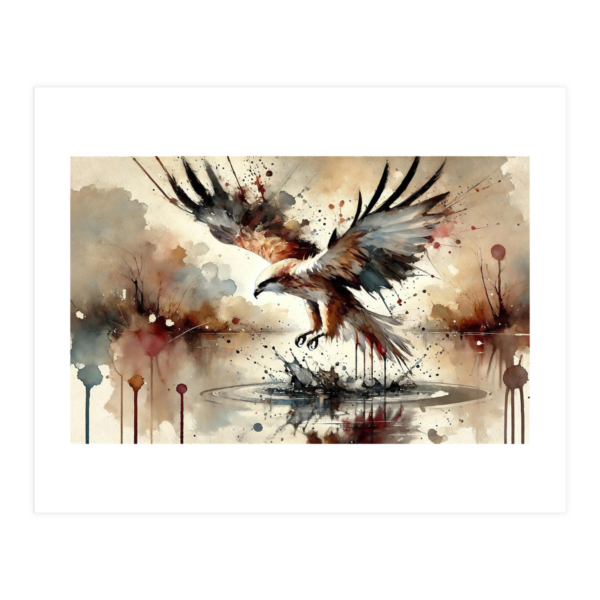 Majestic Eagle In Flight (Print Only)