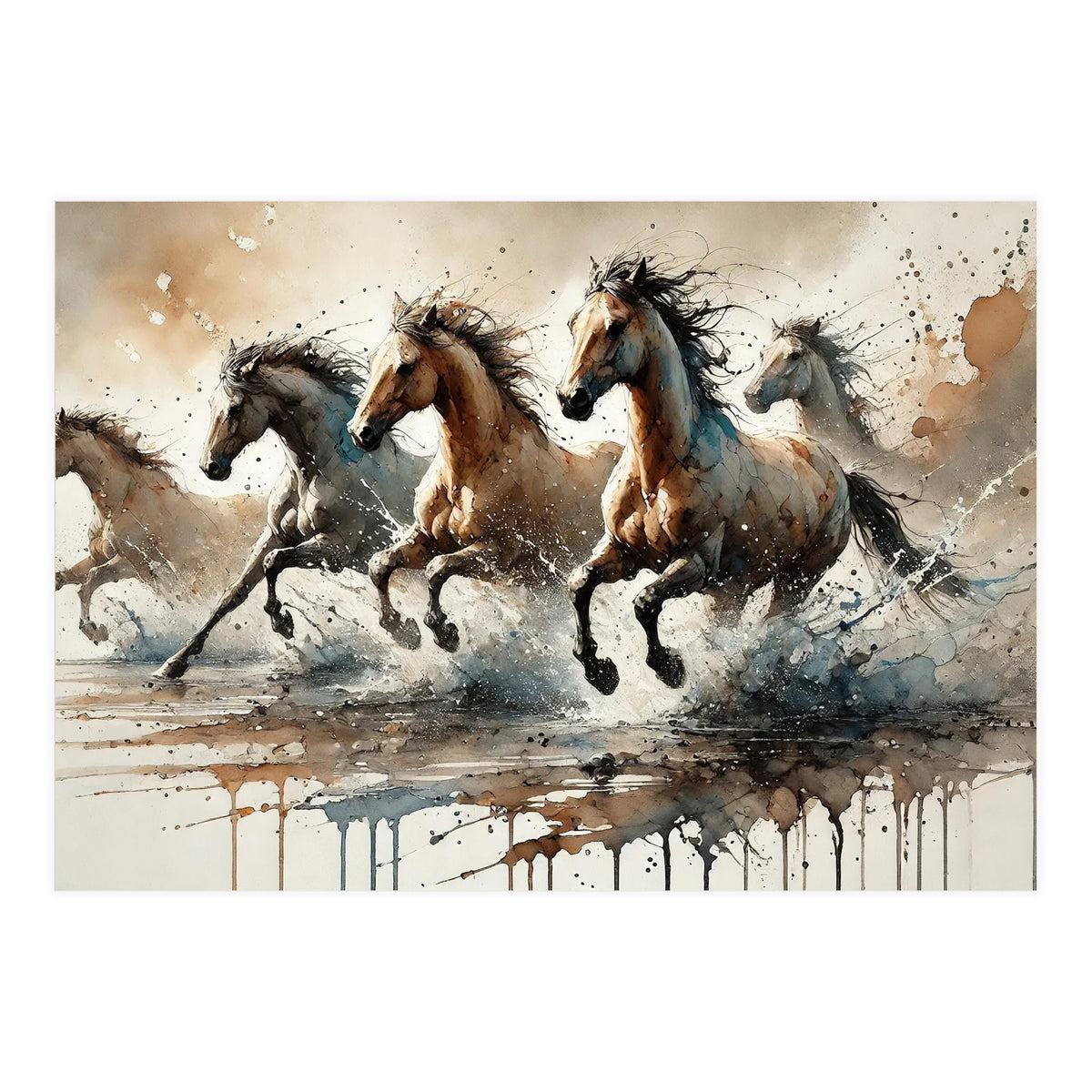 Wild Horses Rush (Print Only)
