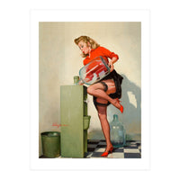 Pinup Sexy Water Cooler Girl (Print Only)
