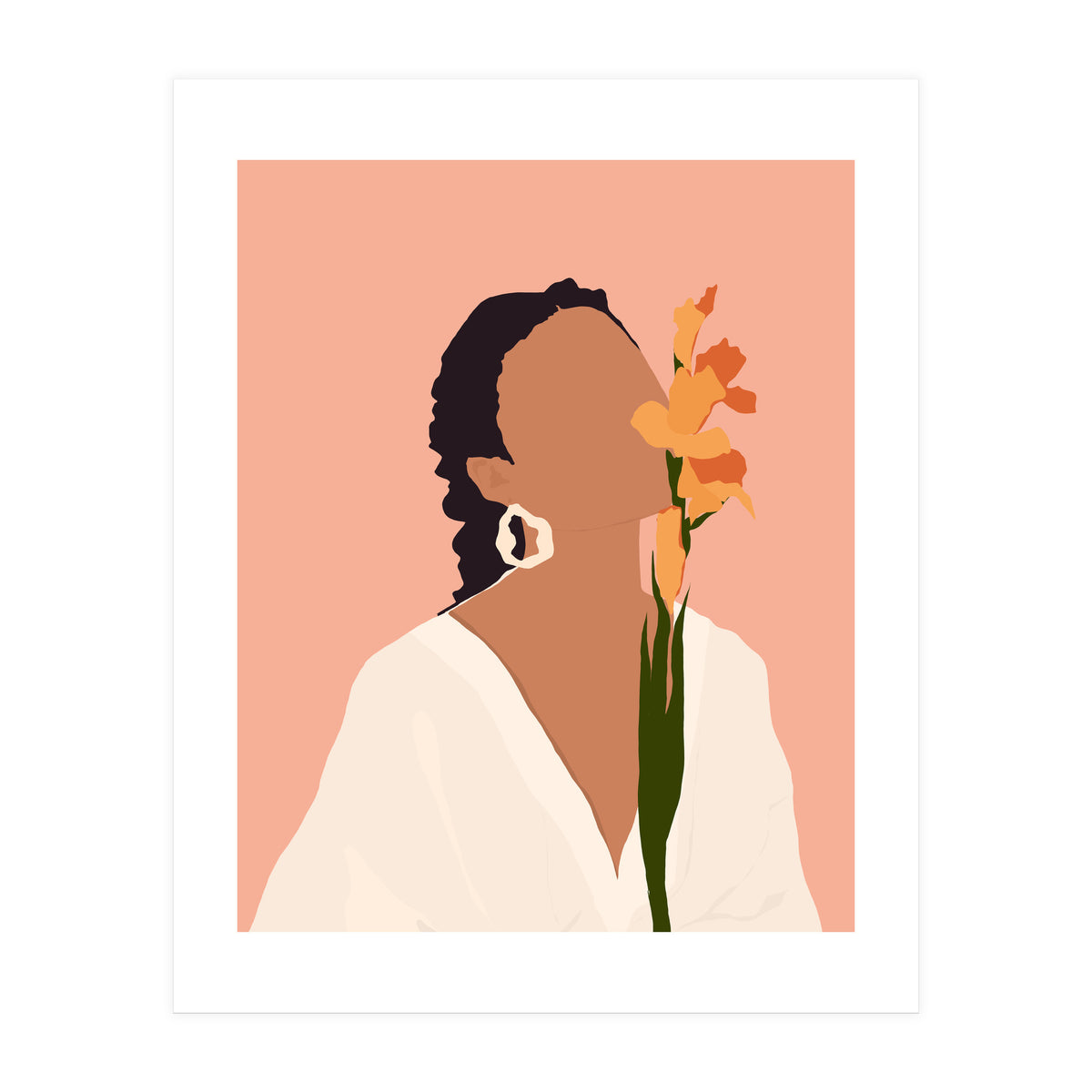 Fervor, Depth Of Feeling, Love Affection Lust Crush, Bohemian Woman Longing Pastel (Print Only)