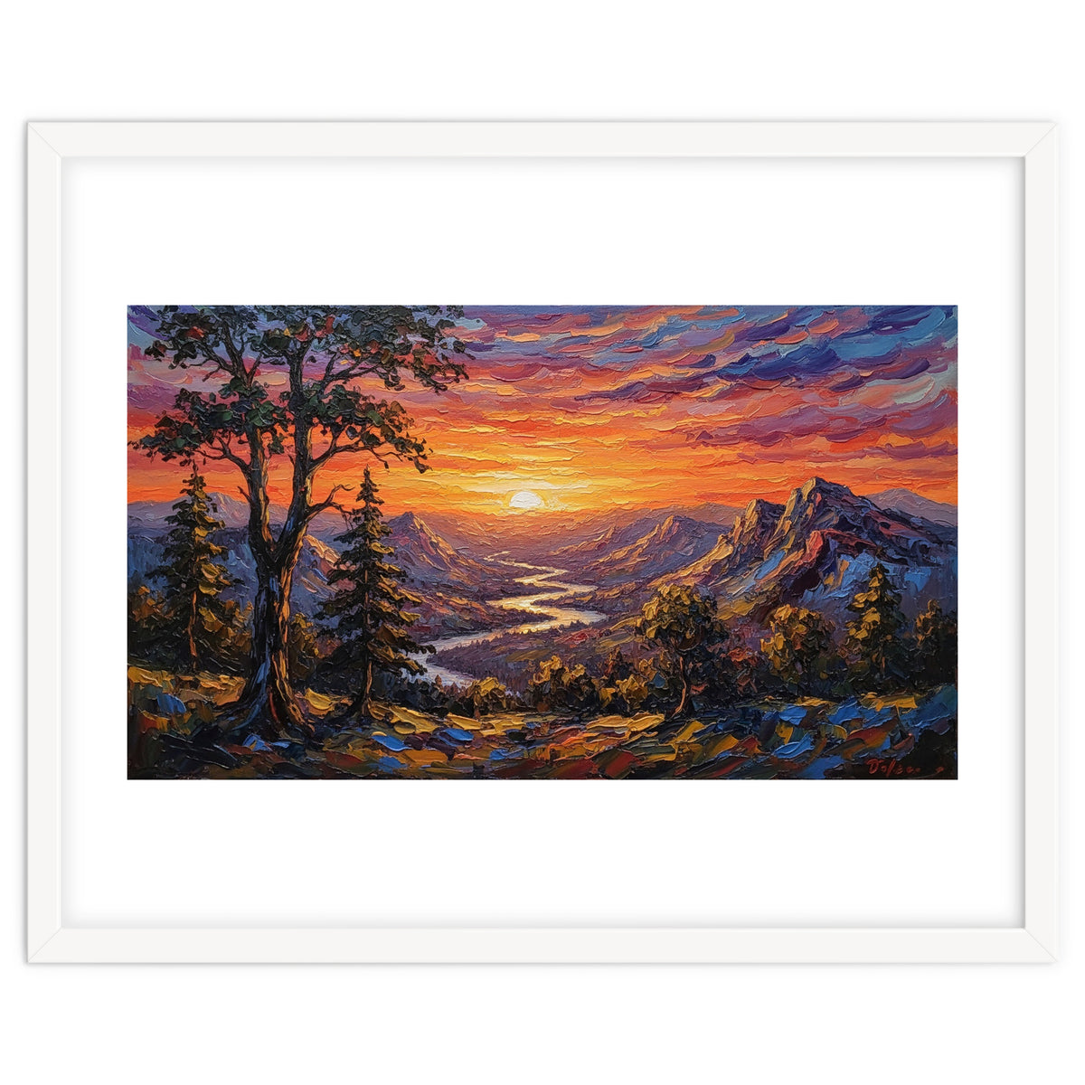 Sunset Over the Valley Peaks