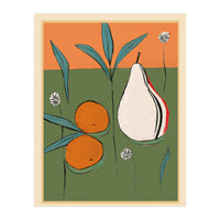 Abstract Pear And Orange Art (Print Only)