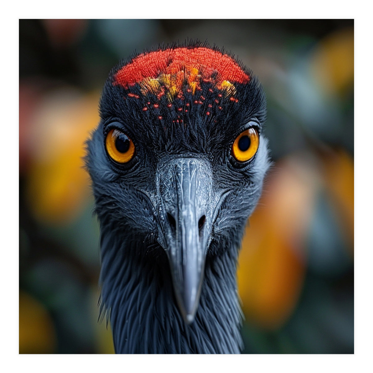 Close Up Of A Strikingly Beautiful Bird Face (Print Only)