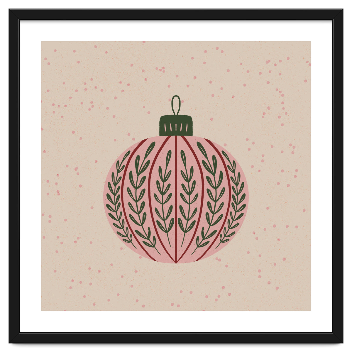 Christmas globe with branches