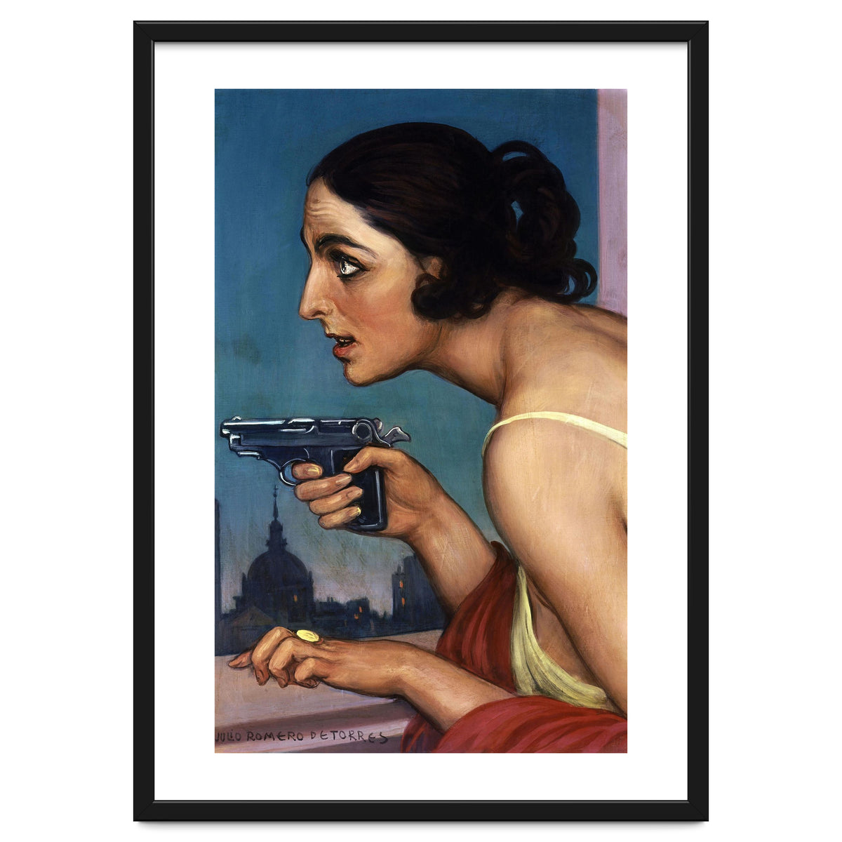 THE WOMAN OF THE GUN 1925-POSTER FOR THE SPANISH UNION OF EXPLOSIVES.