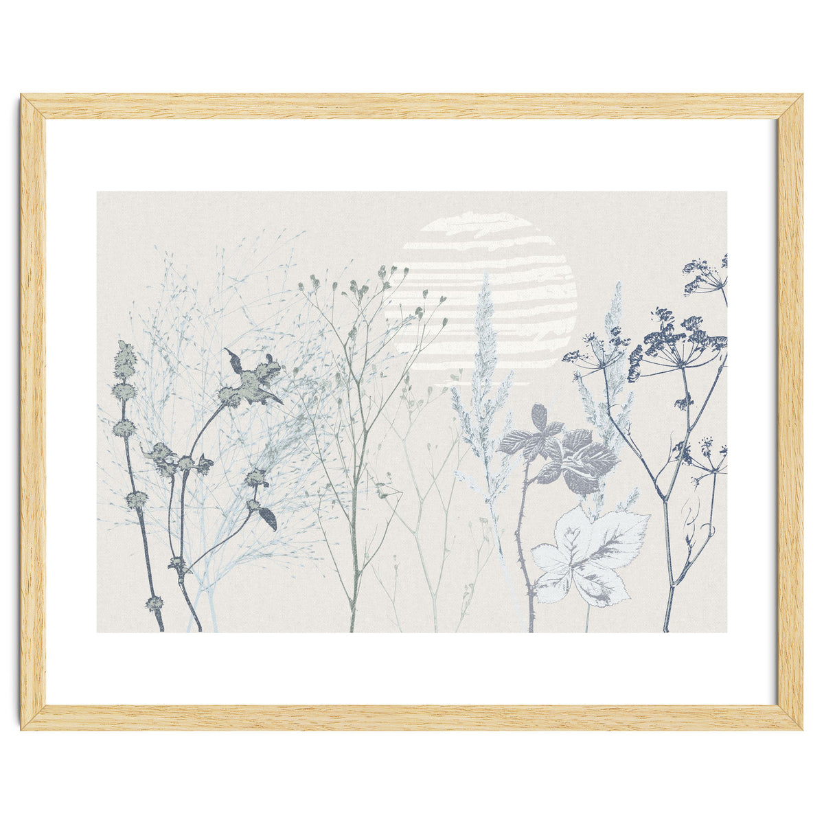 Plant based calming atmosphere soft blue
