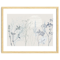 Plant based calming atmosphere soft blue