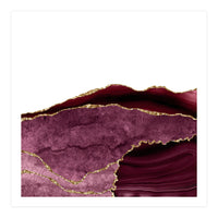 Burgundy & Gold Agate Texture 28 (Print Only)