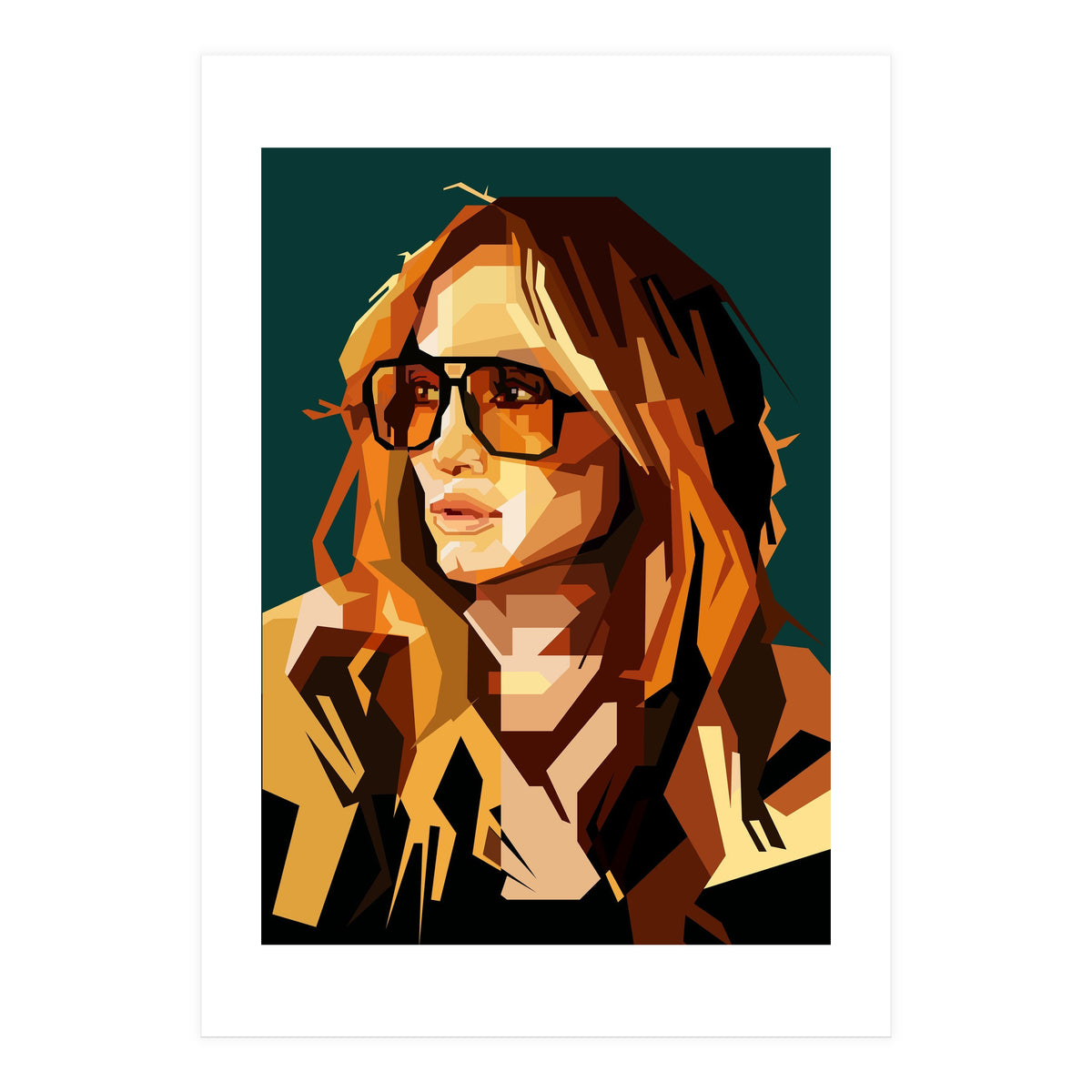 Jennifer Lopez Celebrity Art Retro Style Illustration (Print Only)