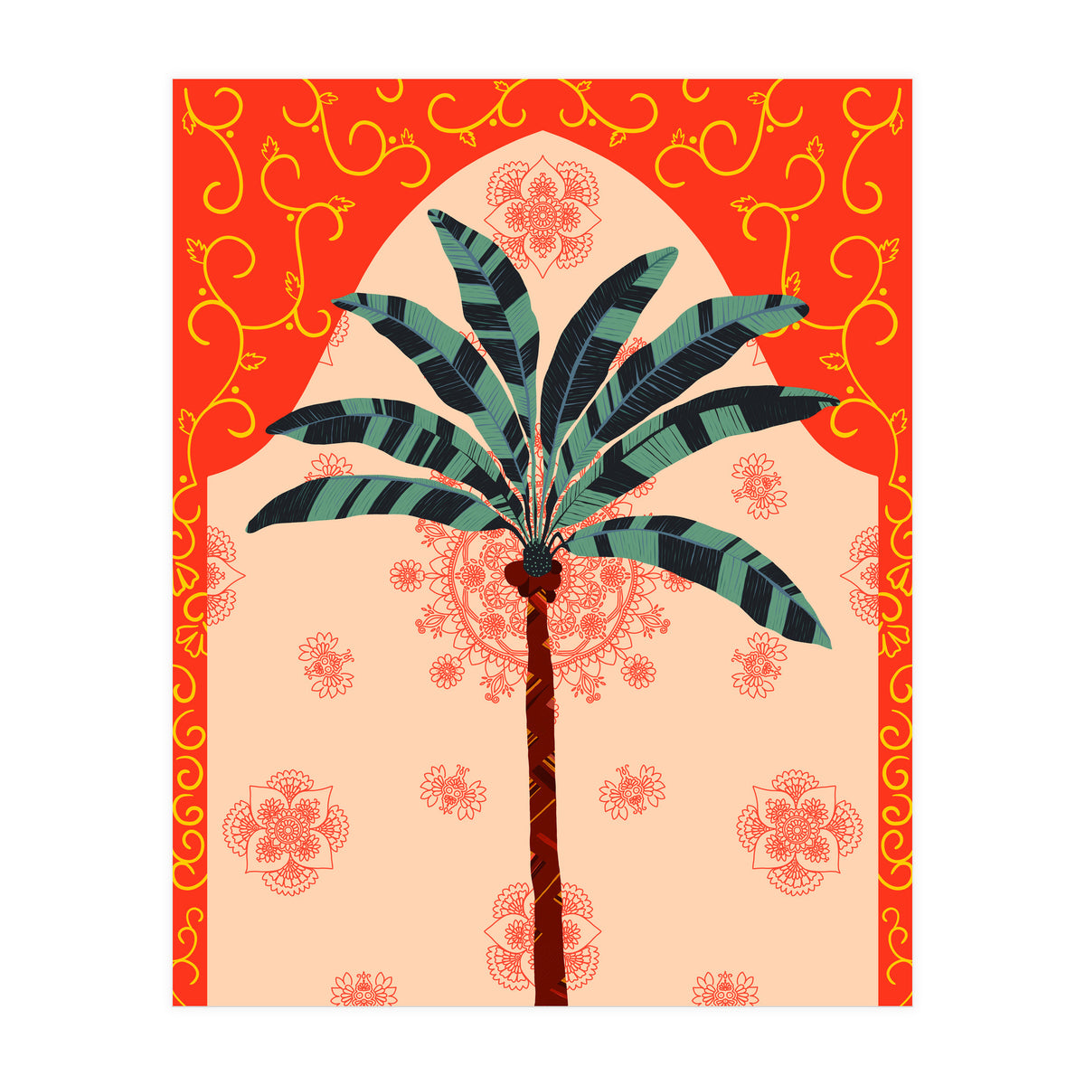 Auspicious, Good Luck Positivity Optimism, Good Vibes Mindset Growth Festival, Palm India Celebration (Print Only)