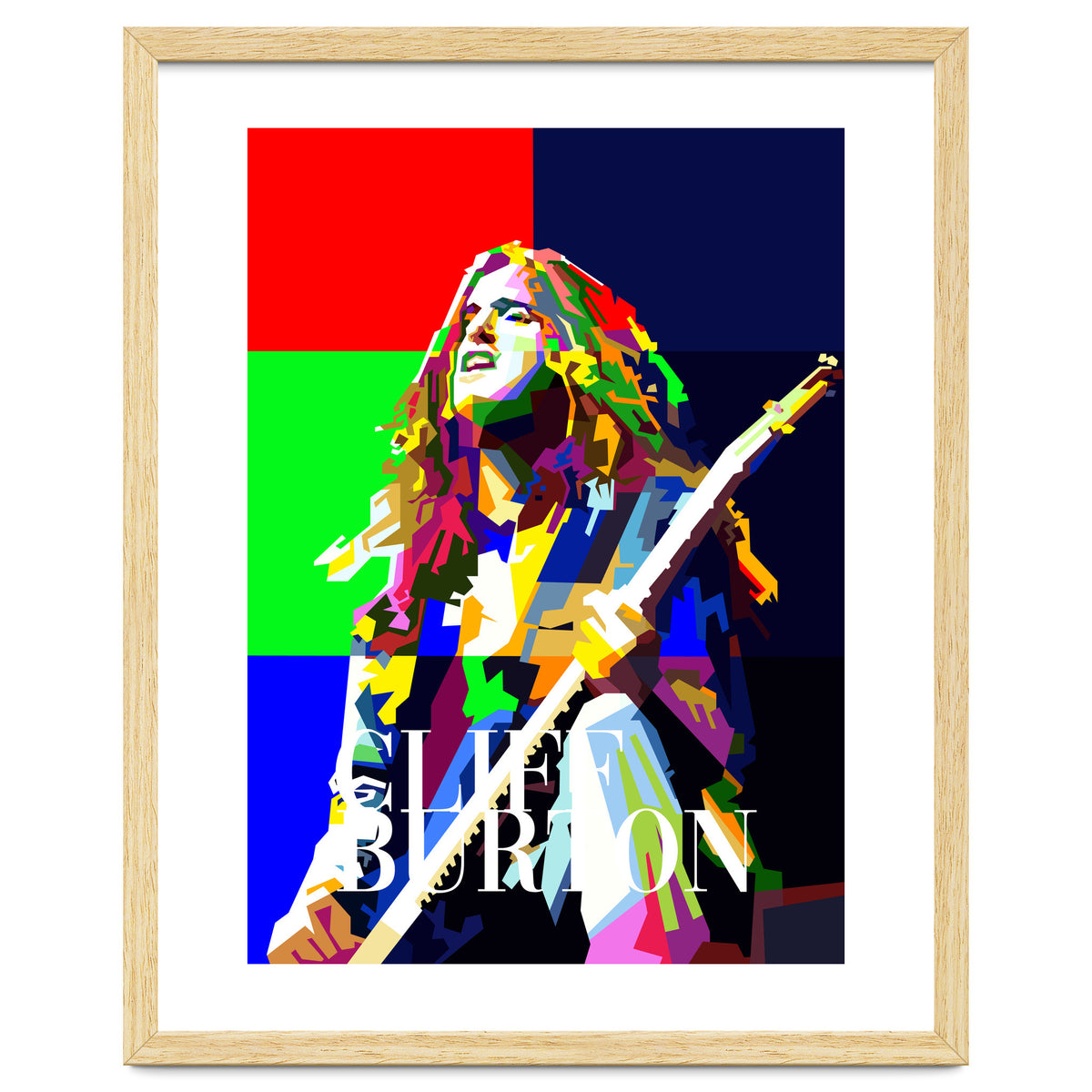 Cliff Burton Heavy Metal Bass Pop Art WPAP