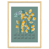 calendar 2025  linocut meadow green thumbnail