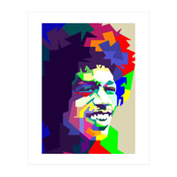 Jimi Hendrix Rock And Blues Music Pop Art (Print Only)