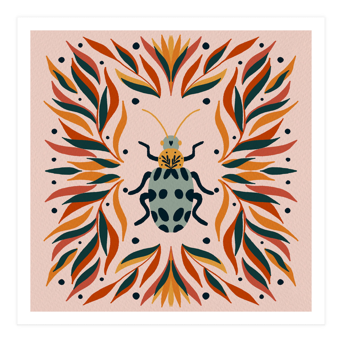 Bug And Leaves  (Print Only)