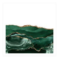 Emerald & Gold Agate Texture 05 (Print Only)