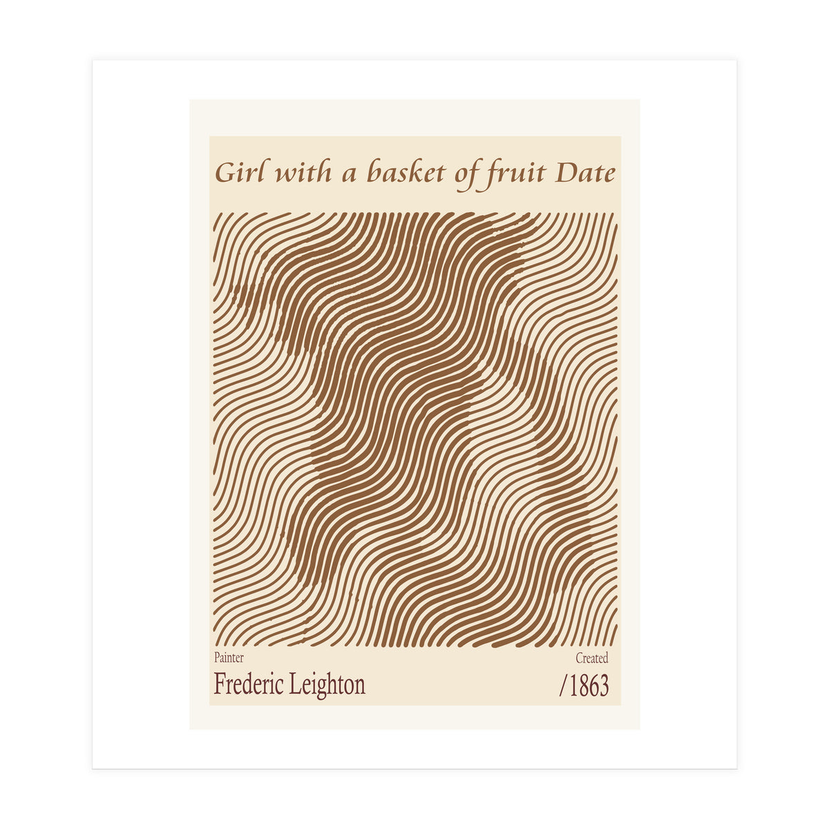 Girl With A Basket Of Fruit Date – Frederic Leighton (1863) (Print Only)