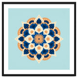 Mandala flower - orange and blue thumbnail
