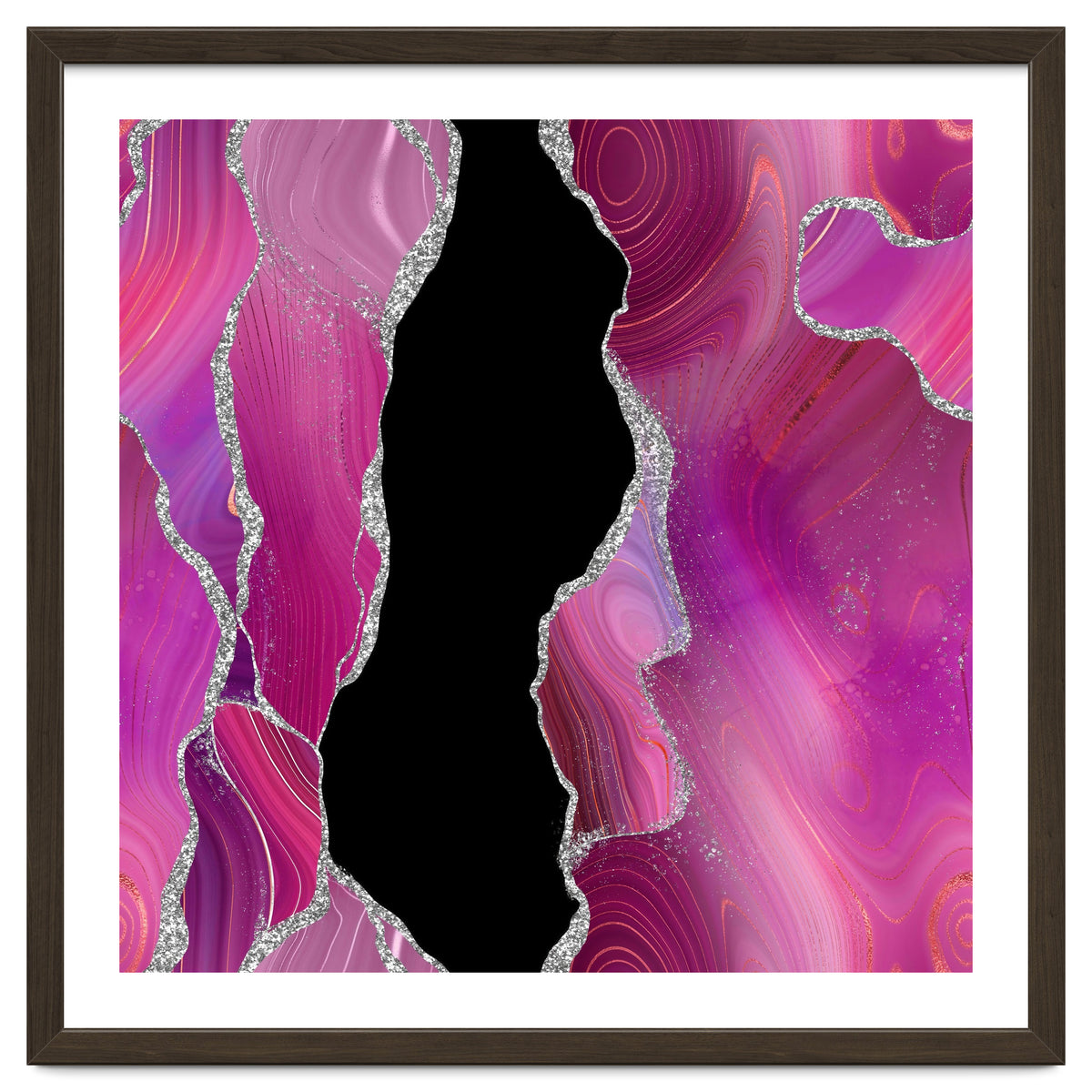 Magenta & Silver Agate Texture 01