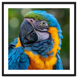 Close Up Blue And Yellow Macaw Parrot Face thumbnail