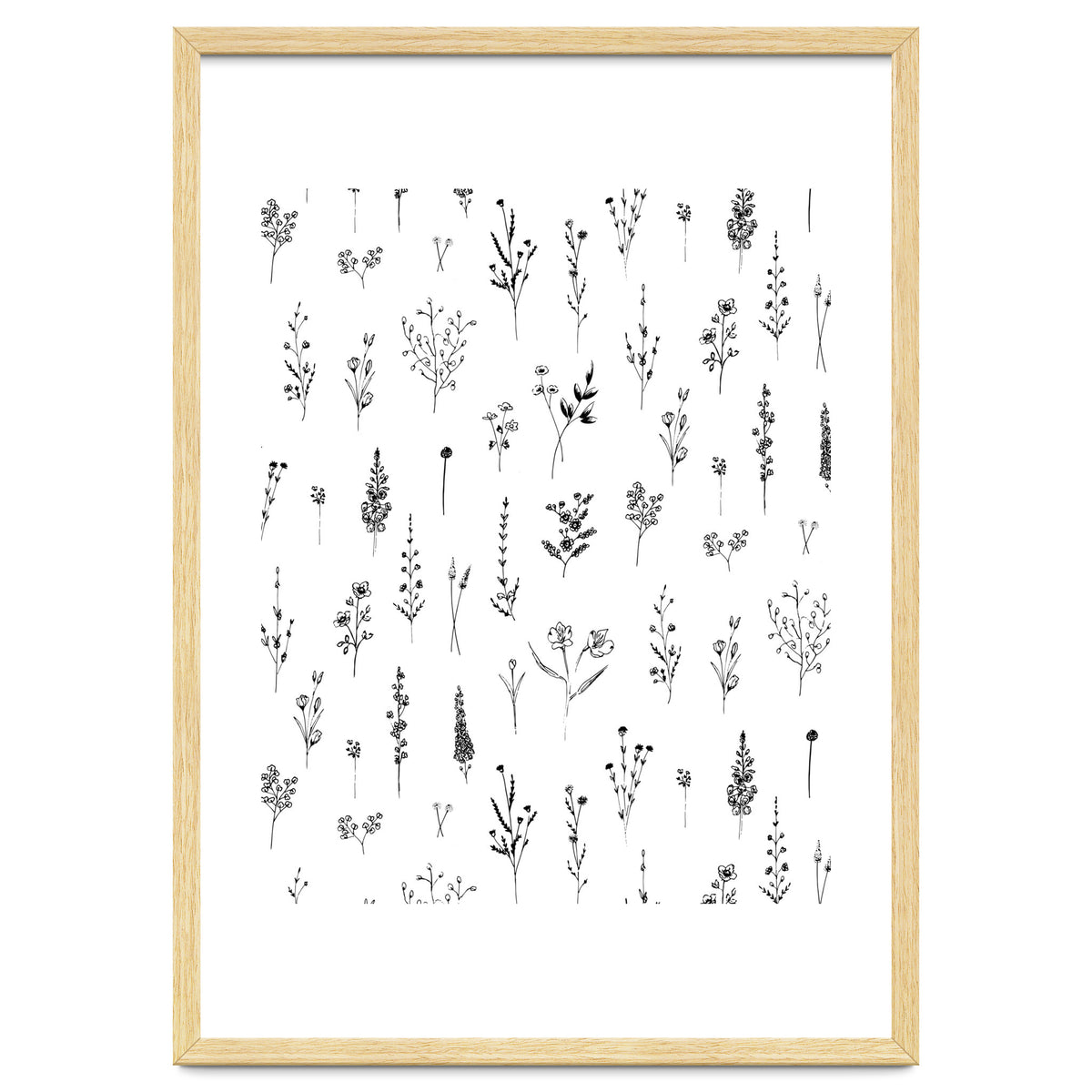 Wildflowers Minimalist Pattern