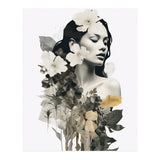 Collage Of A Woman And Flowers   (Print Only) thumbnail