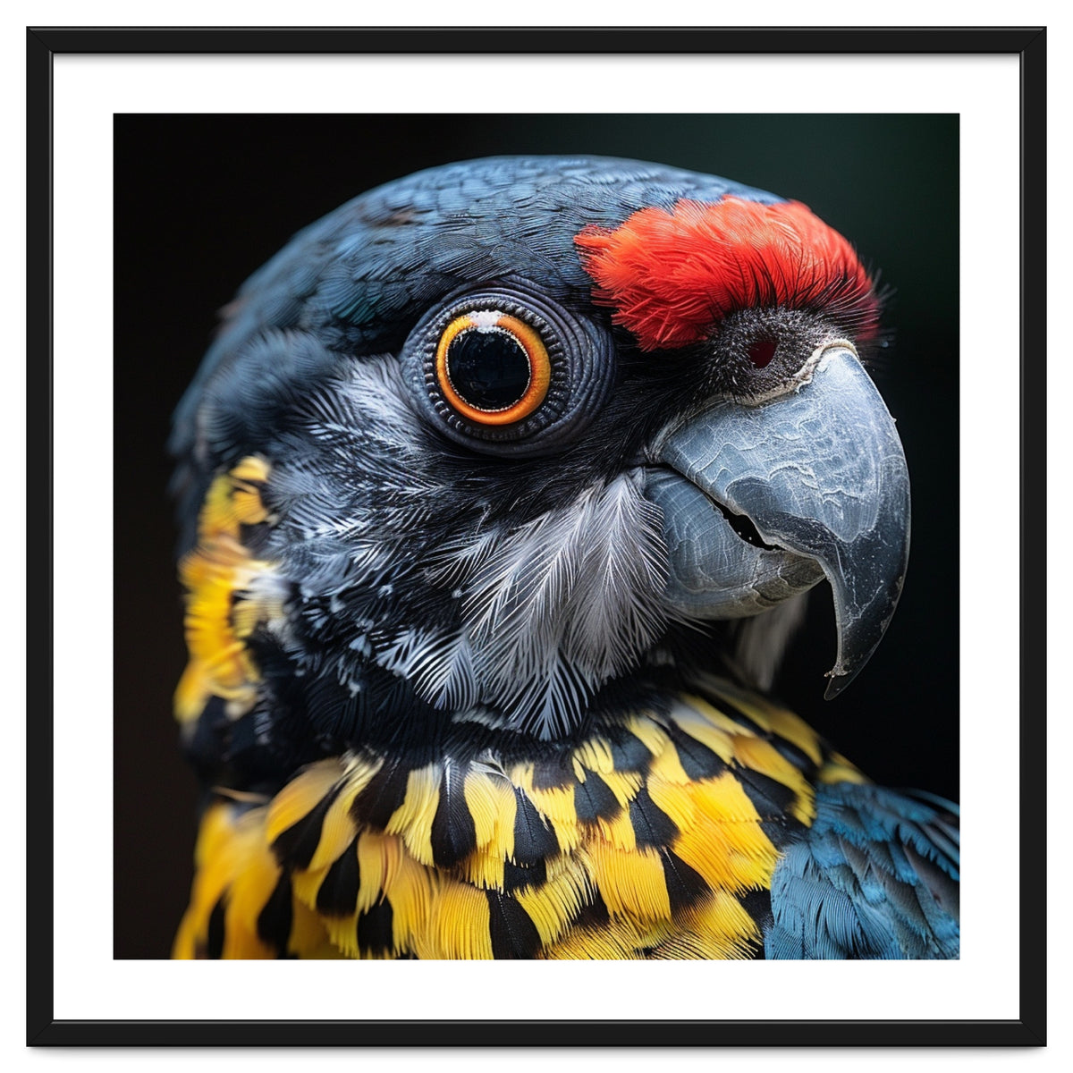 Close-up Portrait of a Vibrant Parrot