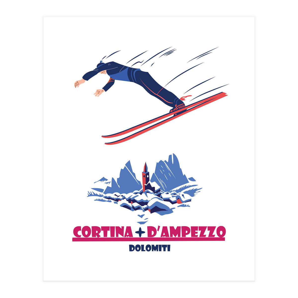 Ski Jump At Cortina Di Ampezzo (Print Only)