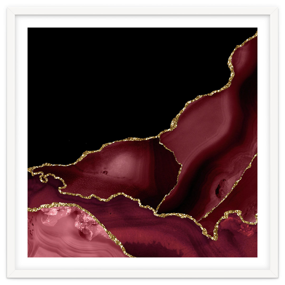 Burgundy & Gold Agate Texture 03