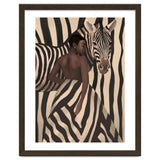 Woman And Zebra In Bold Stripes thumbnail