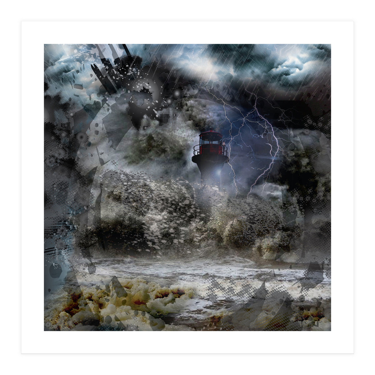 Lighthouse Storm (Print Only)