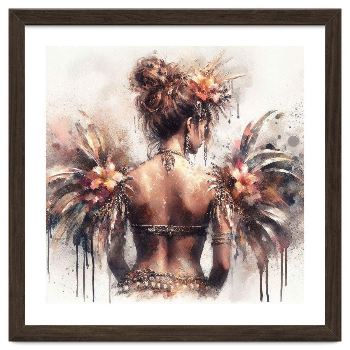 Ornate Floral Back Portrait