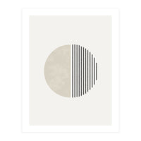 Minimalist geometric artwork in beige tones and textures (Print Only)