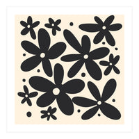 Abstract Monochrome Flowers 4 (Print Only)