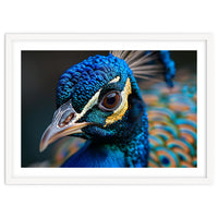 Close Up Of A Peacock Head And Eye