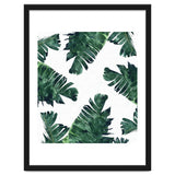 Banana Leaf Watercolor Painting, Tropical Nature Botanical Palm Illustration Bohemian Minimal Luxe thumbnail