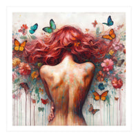 Wild Red Hair Butterfly Back (Print Only)