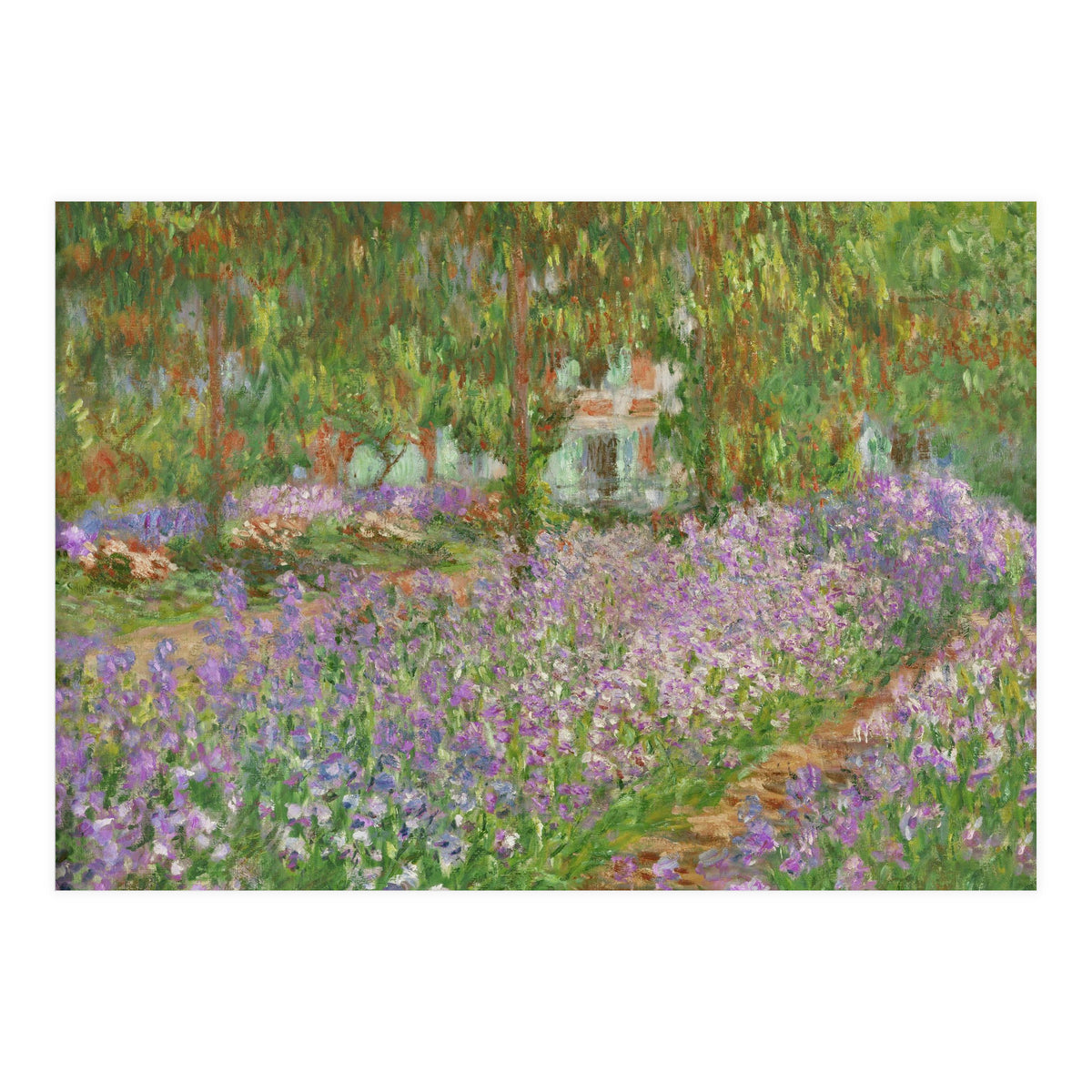 Le jardin a Giverny. Oil on canvas. (Print Only)