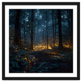 Enchanted Midnight Forest with Glowing Fireflies thumbnail