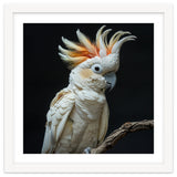 White Cockatoo Parrot Bird Perched On Branch thumbnail