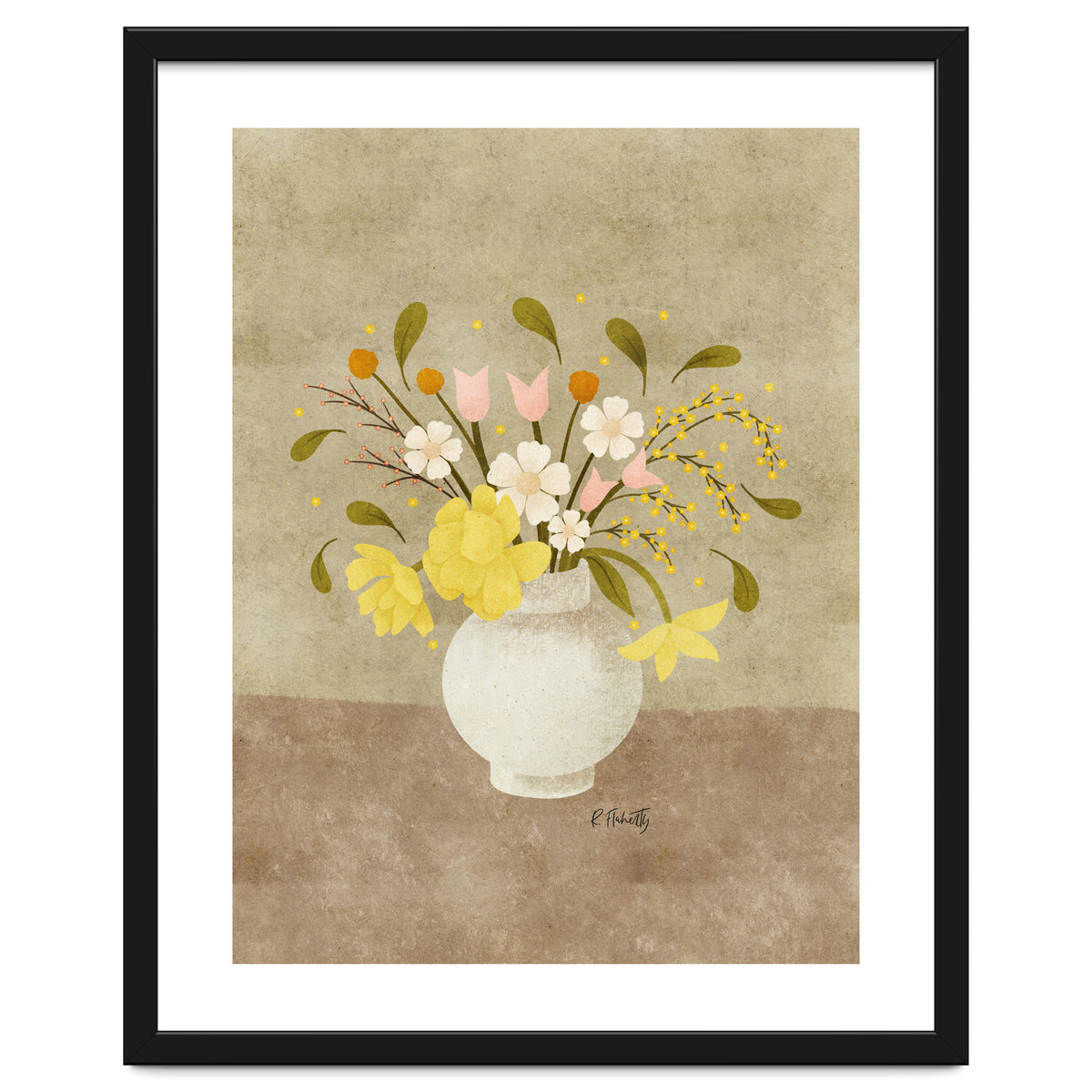 Spring Vase Of Tulips