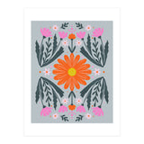 Orange Flower with pink buds (Print Only) thumbnail