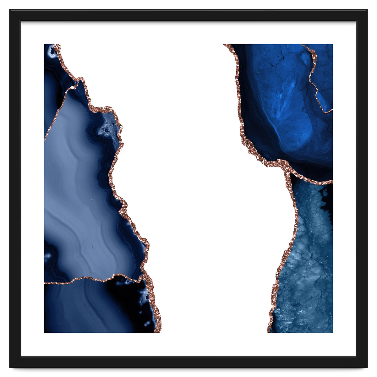 Navy & Rose Gold Agate Texture 29