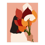 The Comfort Zone, Pastel Bohemian Woman, Floral Self Care Self Love Positivity Growth, Eclectic Boho Concept (Print Only) thumbnail