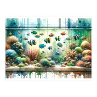 Colorful Aquarium Fish Tank (Print Only)