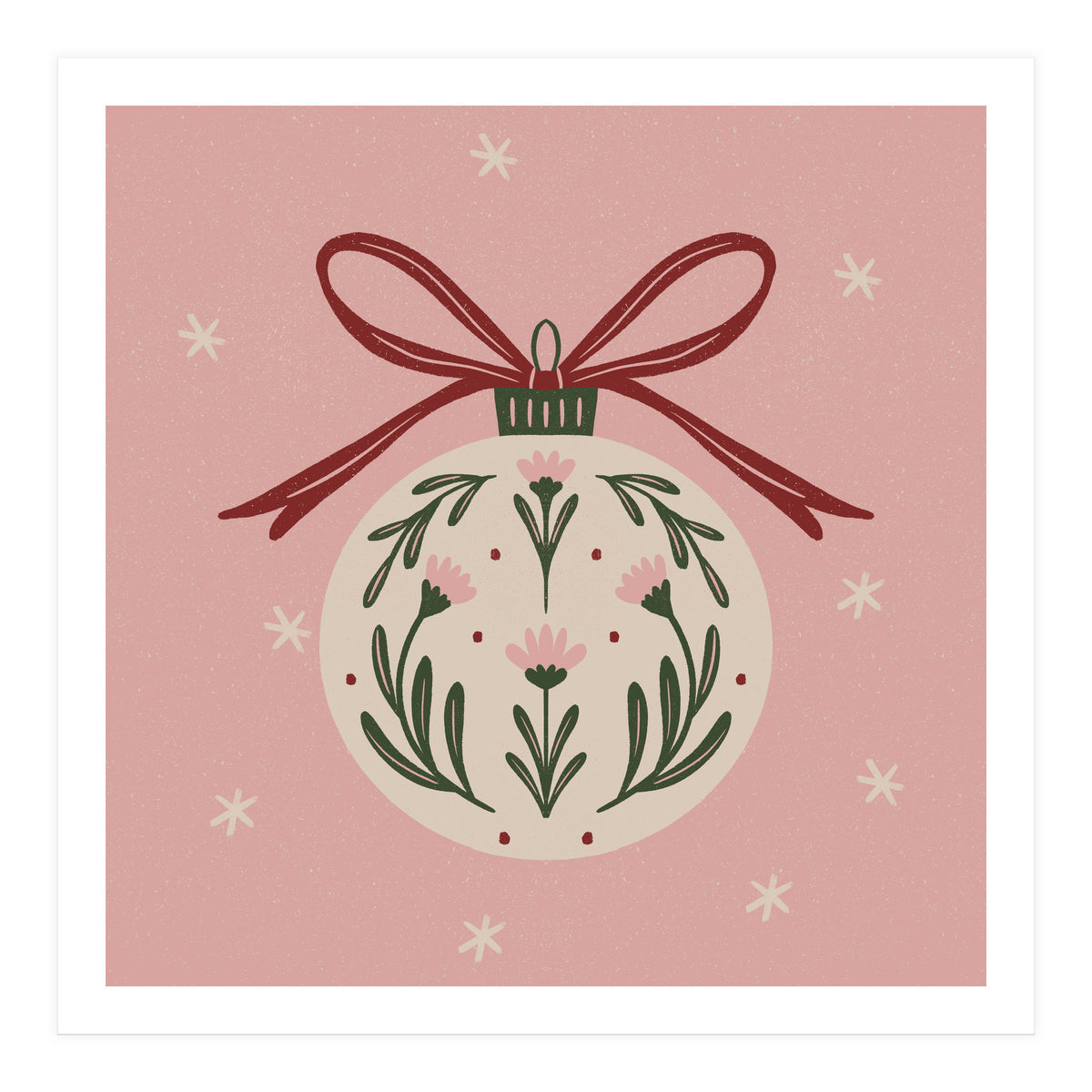 Christmas Flower Globe (Print Only)