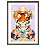 Tiger Portrait in Hat Wild Cowboy Fashion thumbnail
