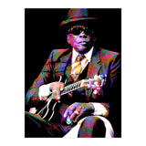 John Lee Hooker American Blues Musician Legend Colorful Art (Print Only) thumbnail