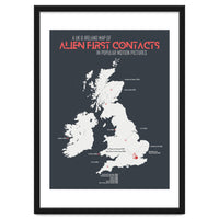 UK & Ireland Map of Alien First Contacts in Movies