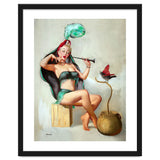 Pinup Sexy Girl Performing A Trick thumbnail