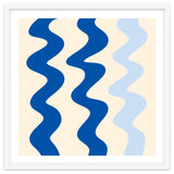 Squiggly Lines - blue and cream thumbnail